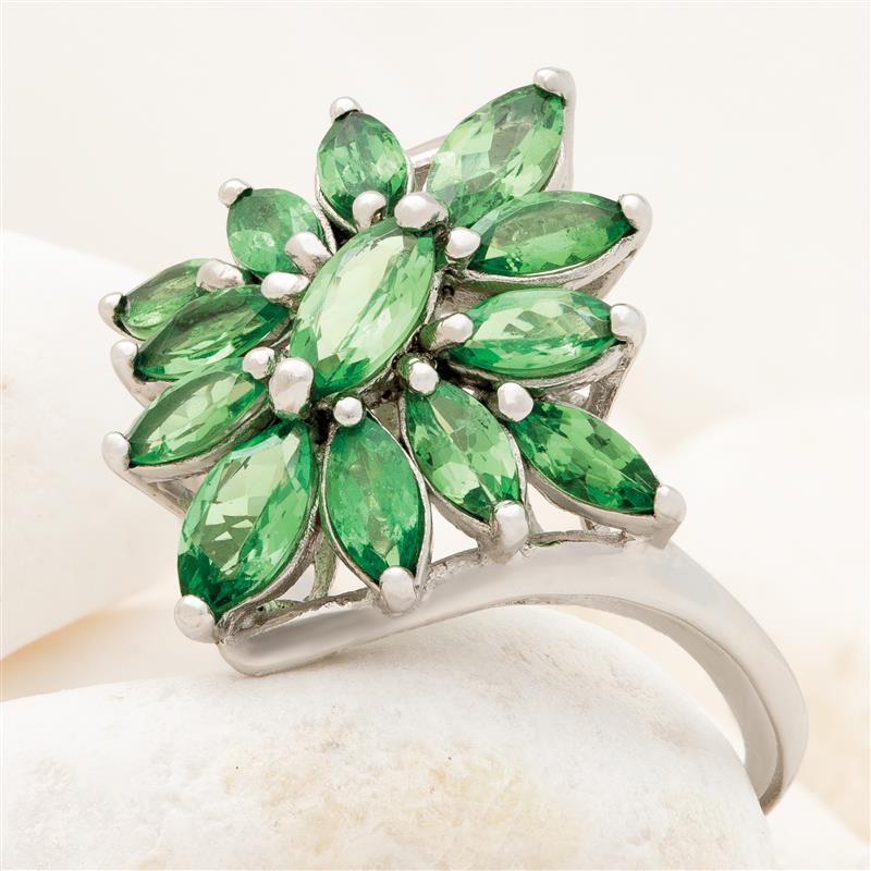 Tsavorite Sunburst Ring